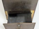 a metal box that has a drawer inside of it