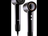 two black hair dryers sitting next to each other