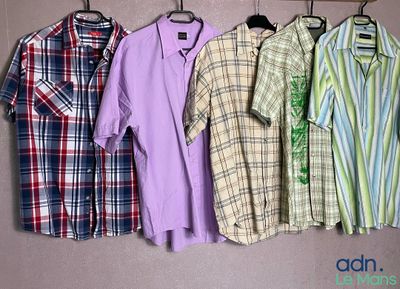 Expédition obligatoire - Lot de 8 chemisettes en coton et li…