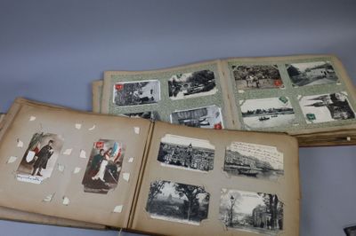 2 albums de cartes postales début 20ème dont cartes photos (…