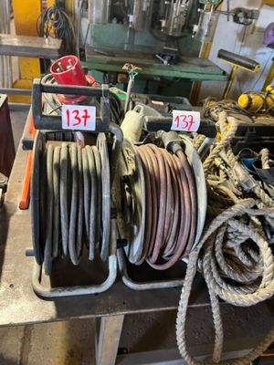a lot of different types of hoses on the table