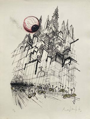 Ronald SEARLE (1920-2011) Composition à l’oeil