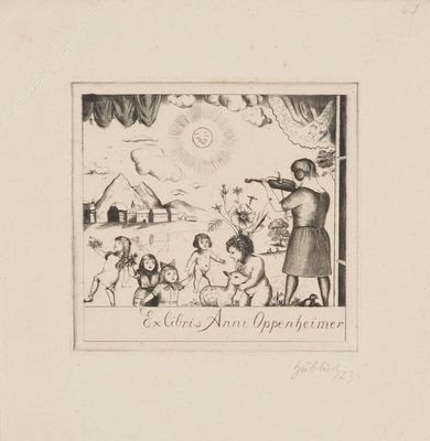 an image of a drawing of a man with a sword and a group of children