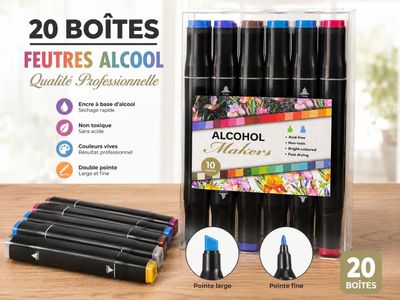 a close up of a bunch of markers on a table