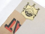 a close up of a sticker on a piece of paper