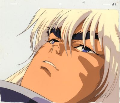 une image montrant le gros plan d'une personne aux cheveux blonds et aux yeux bleus