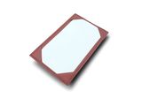 porte-cartes de visite en cuir avec miroir, couleur rouge