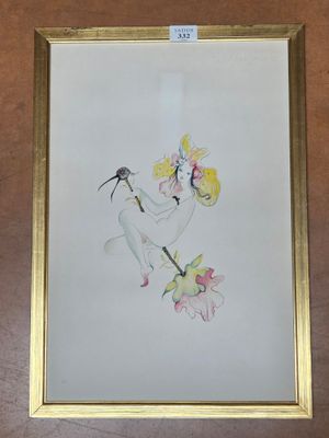 Léonor FINI (1907-1996). La sorcière, lithographie en couleu…