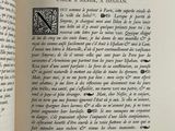 an open book with a black and white picture on it