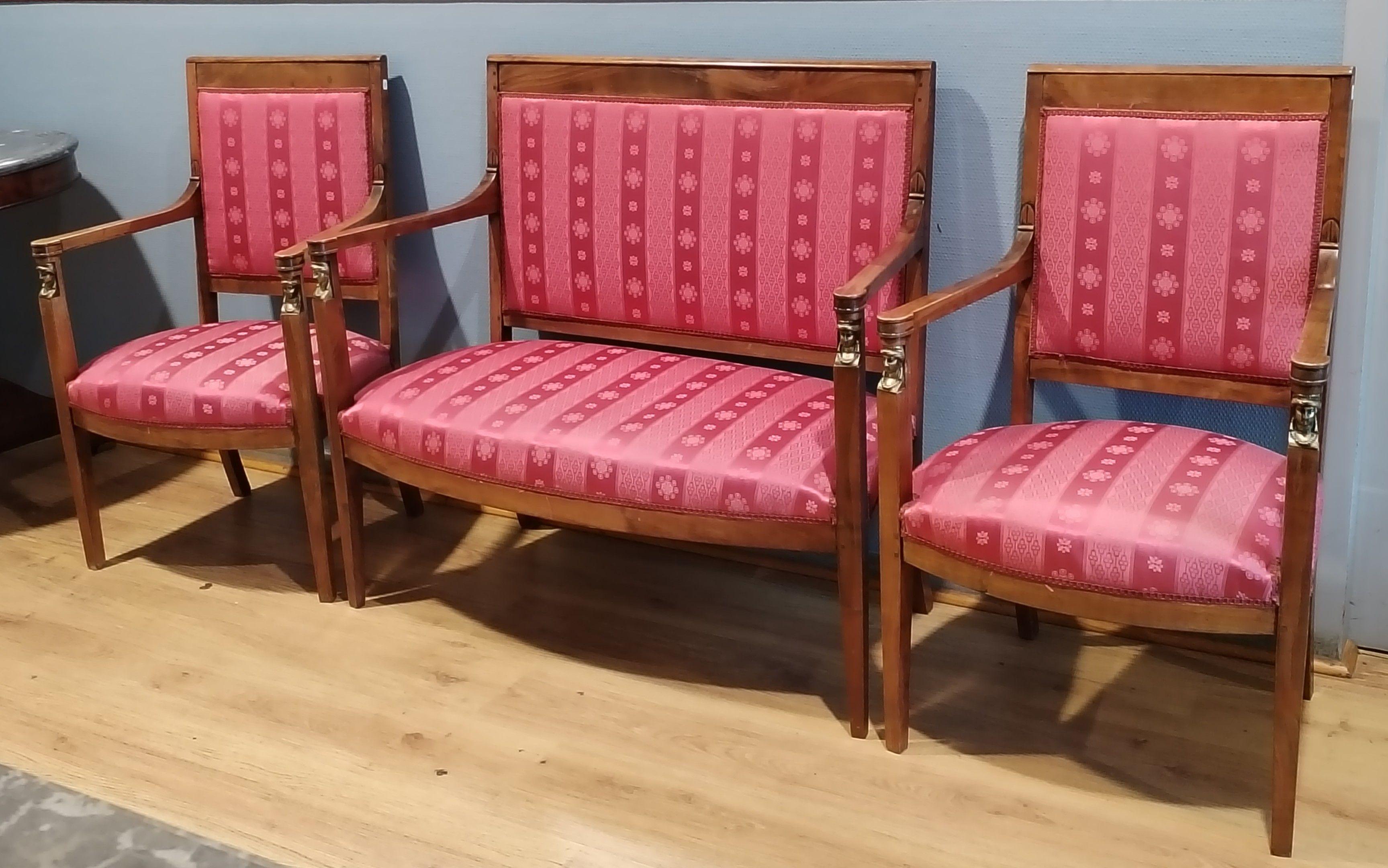 Salon en acajou ; style Empire