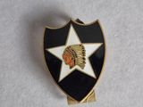 a close up of a badge with a star on it