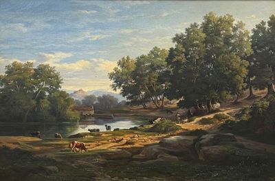 Ecole française du XXe siècle Halte au fleuve