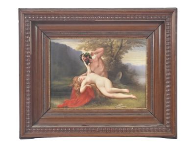 an image of a painting of a naked woman laying on the ground