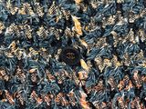 an image of a close up of a rug with a hole in it