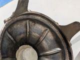 a close up view of a metal blender on a table