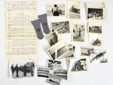 several old black and white photos of men and women in military uniforms