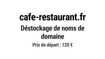 Nom de domaine cafe-restaurant.