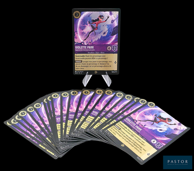 Ce jeu de cartes comprend de nombreuses cartes et un porte-cartes.