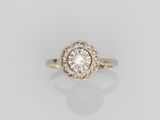 a diamond and gold ring