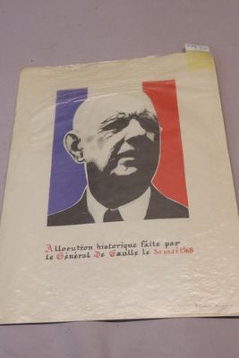 un sac sur lequel figure la photo d'un homme