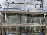 a lot of windows that are on a pallet