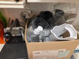 a box with a blender and other kitchen items in it