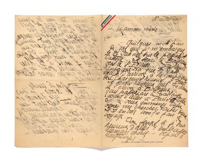 une vieille lettre manuscrite d'une femme qui écrit un poème