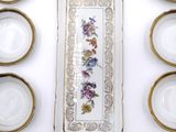 a tray that has a picture of flowers on it