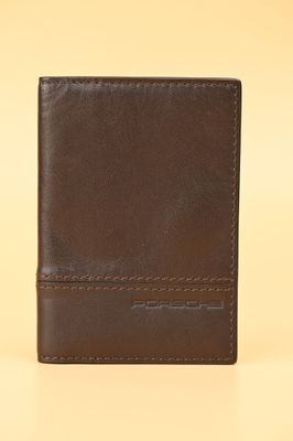 PORSCHE DESIGN. Porte cartes en cuir chocolat, avec son dust…
