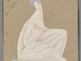 une image représentant le dessin d'une femme assise sur un livre
