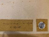 a piece of paper that has a stamp on it