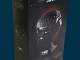 une boîte sur laquelle est représenté un casque Lego Star Wars