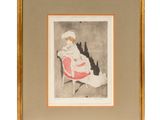 une image d'un tableau représentant une femme assise sur une chaise