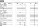 a sheet of paper with a list of items and numbers on it