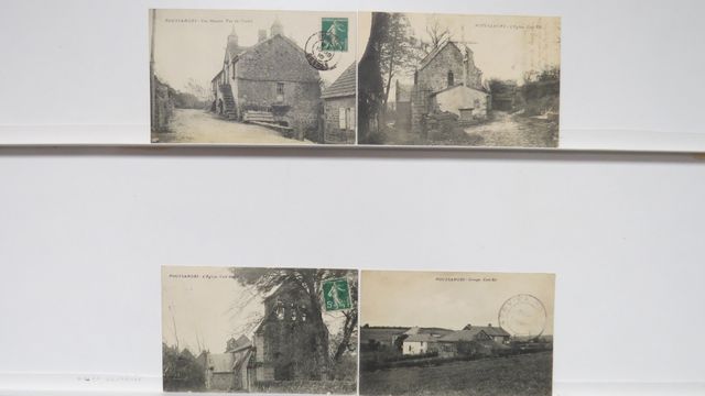 Poussanges : Lot de 4cpa, dont 1 carte molle (Groupe, côté Est). ...