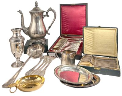 silverware and silverware in a case on a table