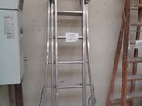 a ladder leaning against a wall in a room