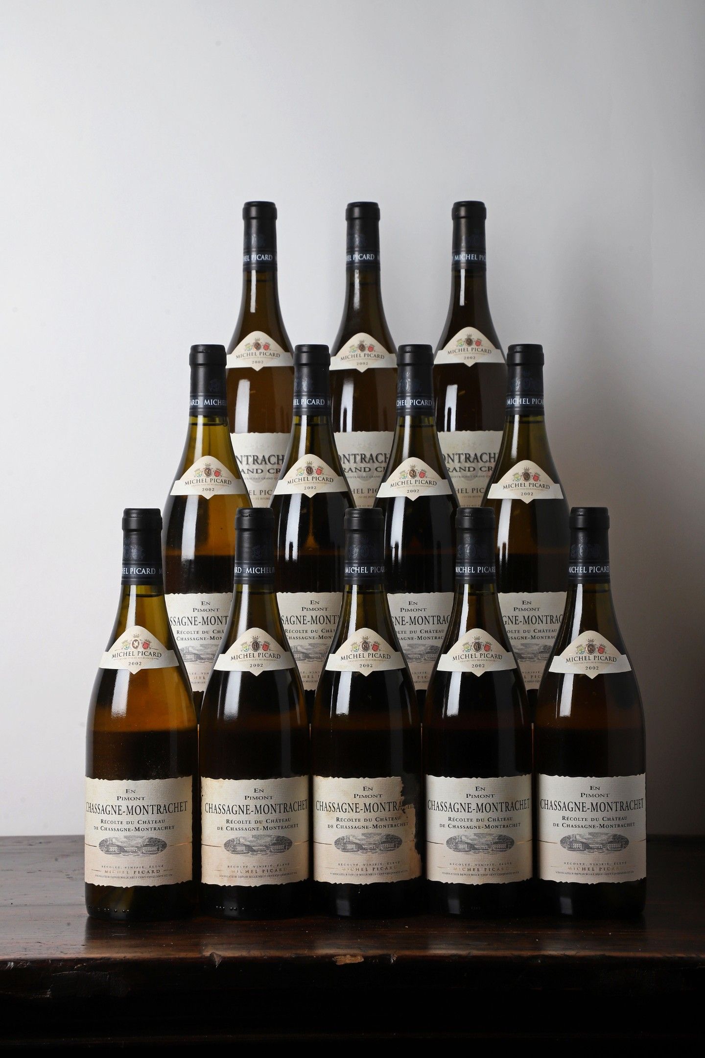 CAISSE BOIS D'ORIGINE DE 12 BOUTEILLES - 2002 - Michel Picar…
