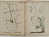 an old book with a drawing of a map on it