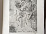 a picture of a book with a drawing of a man and a woman
