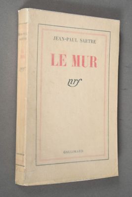 the cover of the book le mur is shown on a gray surface