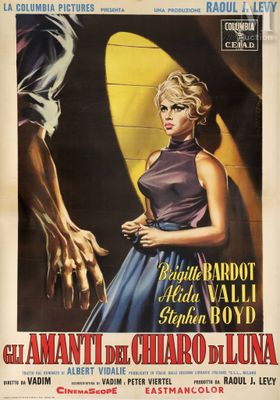 an old movie poster of a woman holding a man ' s hand