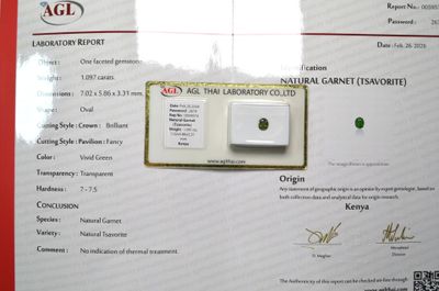 une photo d'un certificat sur lequel figure l'image d'un diamant