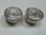 pair of silverplated salt and pepper shakers