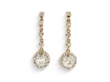 une paire de boucles d'oreilles en diamants et en or 18 carats