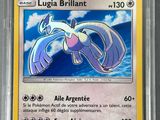 a close up of a pokemon card on a table