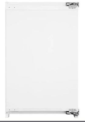 un réfrigérateur-congélateur blanc posé sur un comptoir blanc