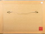 an image of a picture of a piece of cardboard with a string attached to it