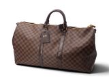Sac Keepall Louis Vuitton à motif damier marron