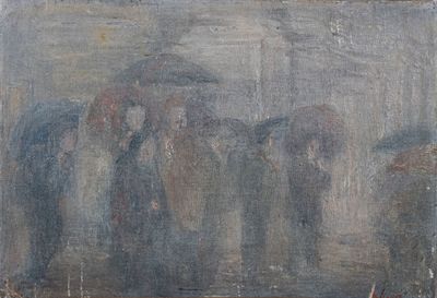 Hervé THIBAULT (né en 1944) Pluie à Venise